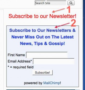 Mailchimp subscribe form