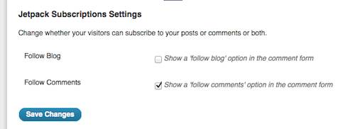 Jetpack Subscription settings