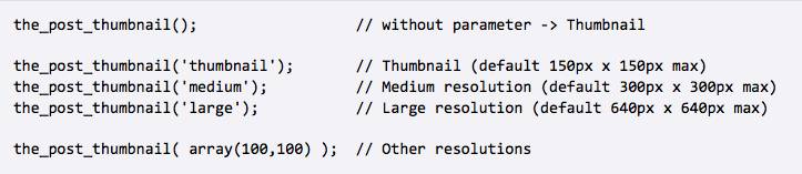 wp image sizes