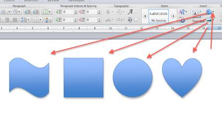 shapes to insert into word