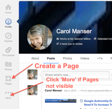Create G+Page